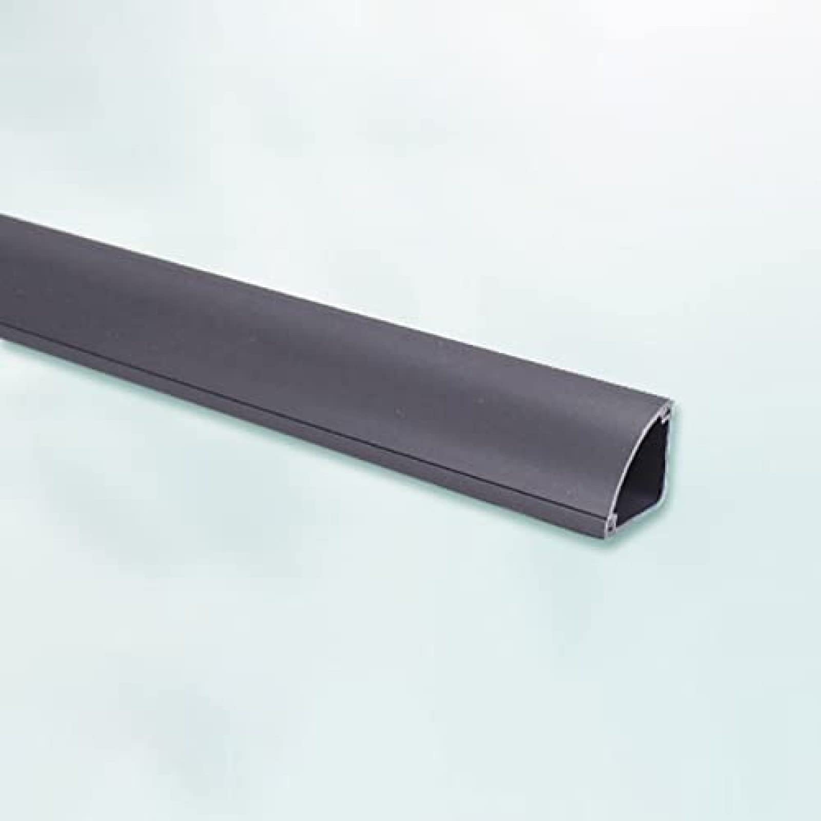 Bodenkabelkanal 2 x 1 m, dreieckiger Lichtbogen-Kabelschutz, PVC-Draht-Abdeckung, dekorativer Kabelkanal, elektrische Kabelführung, 4 Farben zur Auswahl, grau, 24 x 24 mm