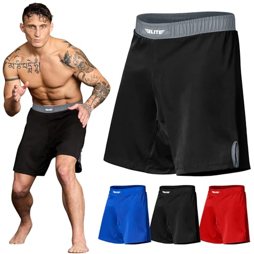 BJJ Shorts for Men No-Gi Jiu Jitsu Grappling, Muay Thai Shorts, Boxing, Kickboxing, MMA Fight Shorts