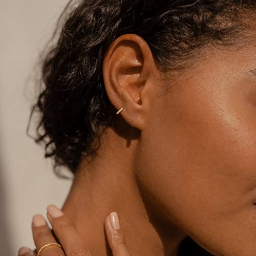 Image of Freekiss 3 Pairs Gold Hoop Earrings Set: Dainty Stud Earrings Trendy Small 14K Gold Plated Hypoallergenic Dangle Cartilage Huggie Hoop Earrings for Women Gold Jewelry for Women Gifts