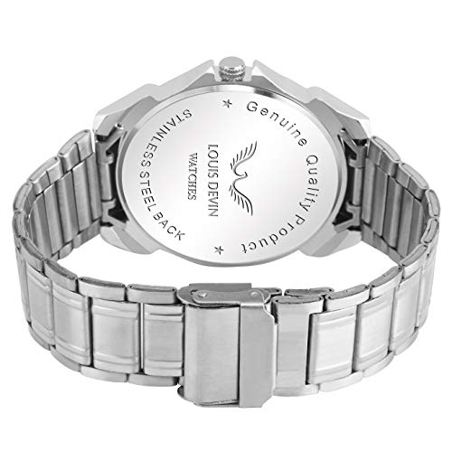 LOUIS-DEVIN-WT005-Stainless-Steel-Chain-Analog-Wrist-Watch-for-Men