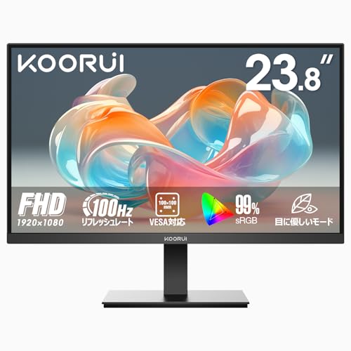 KOORUI24インチモニターフルHD Amazon.co.jp: KOORUI モニター 24インチ 120Hz フルHD 1920x1080 IPS