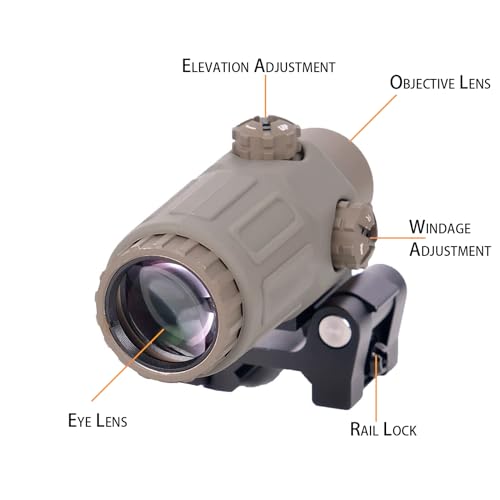 Bravary 558 G33 Holographic Sight Magnifier Combo for Airsoft Red & Green Dot Holographic Reflex Sight Scope w/ G33 3X Magnifier Combo Built-in Flip QD Mount - Thumbnail 6