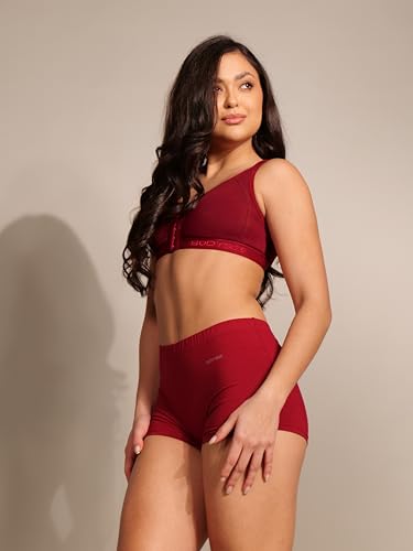 Image of BODYSIZE Front Open Sports Padded Bra for Women - Cotton| Full Coverage, Maximum Support | Non-Wired, Seamless Bra