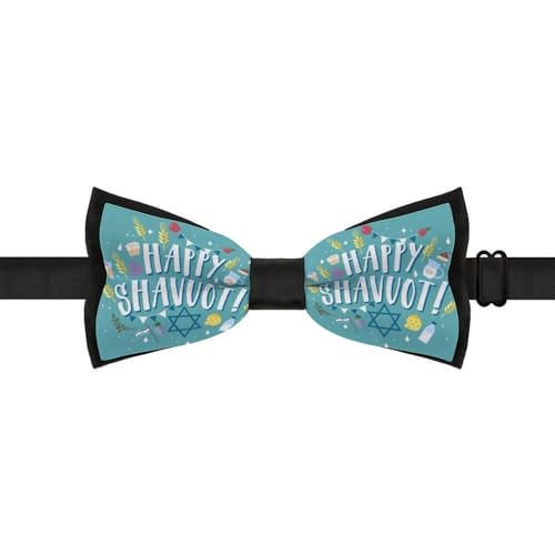 GoasNei Happy Shavuot Bow Tie for Men Adjustable Necktie Funny Tie Neck Ties for Weddings Party