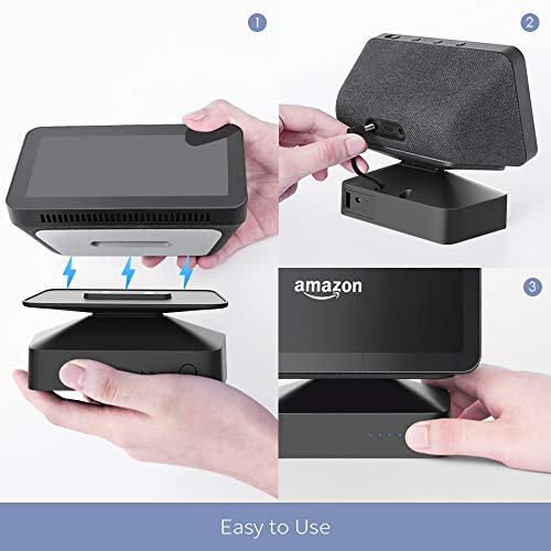 GGMM ES5 Battery Base for Show 5 to Make Show 5 Portable, 10000mAh Battery Base for Show5, Quick and Secure Magnetic Attachment, Black (Not Include Show 5)