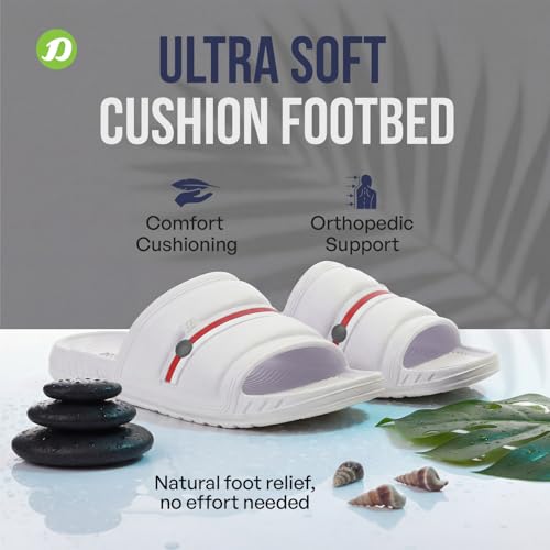Image of DOCTOR EXTRA SOFT Men's Classic Ultra Soft Sliders /Slippers with Cushion FootBed for Adult | Comfortable & Light Weight | Stylish & Anti-Skid | Waterproof & Everyday Flip Flops for Gents /Boys D-527