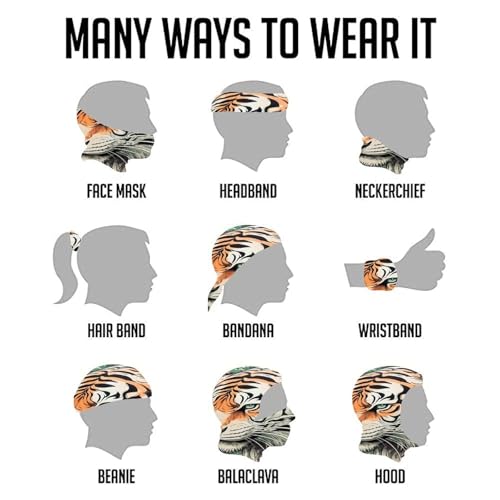 Mascara para Cara de Tigre Dibujada a Mano para Clima Frío Cuello Bufanda Cortaviento Bandana para Hombres y Mujeres Balaclava Elástica Pañuelo para Motocicleta Ciclismo Esquí Fiesta miniatura 6