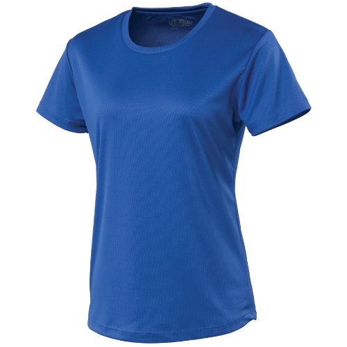 Just Cool- Camiseta de deporte lisa para chica/mujer (Extra Grande (XL)/Azul eléctrico)