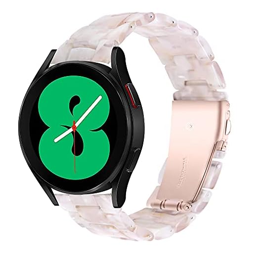 AsohsEN Pulseiras de resina compatíveis com Samsung Galaxy Watch 5 de 40 mm e 44 mm/Watch5 Pro 45 mm, Galaxy Watch4 de 40 mm e 44 mm, pulseira de 20 mm para Galaxy Watch4 Classic de