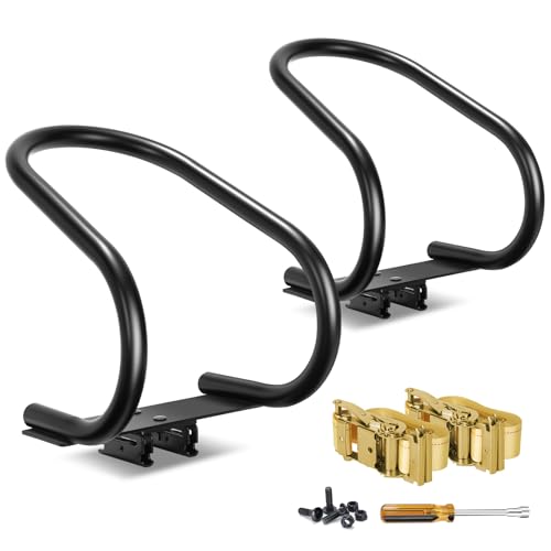 2 Pack E-Track Wheel Chock & Strap Kit|E Track Motorcycle Wheel Chock for Trailers for etrack...