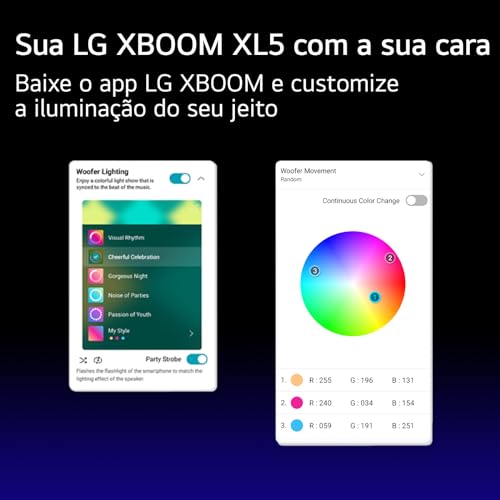 CAIXA DE SOM PARTYBOX LG XBOOM XL5S – 200W RMS, BLUETOOTH 5.1, 12H DE BATERIA, IPX4, SOUND BOOST, AL