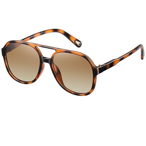 Image of Onrtry Retro Polarized Aviator Sunglasses for Women Men Classic 70s Vintage Trendy Square Sun Glasses Shades