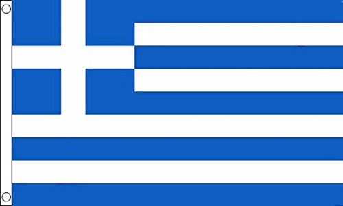 Flagtex Greece Flag Small 3ft x 2ft (90cm x 60cm), Greek National Flag for Garden Display Outdoor Polyester Flag