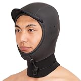 FELLOW サーフキャップ 寒冷地仕様 ウェットキャップ 3.5ｍｍ キャップ サーフィン ウェットスーツ SUP 保温 裏起毛 速乾 真冬用 防寒 Black Sサイズ