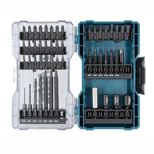 Makita 50 Piece Drill and Drive Accessory Kit, Impact Bits Set with HSS Drill Bits, Magnetic Bit Holders, Socket Adapters, Clear Stackable Storage Case, E-11950 by Makita - Image 2