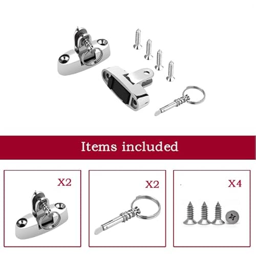 Bimini Top Deck Hinge Swivel Mount 316 Stainless Steel Swivel Side Mount Hinge,Boat Bimini Top Fitting Hardware Side Mount,Boat Top Hinges Bimini Mounts With Removable Pin #TOP5