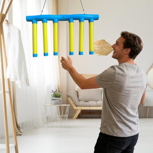 Reaction Drop Sticks Game with Remote, 3 Adjustable Speed Reflective Drop Stick Challenge for Reaction Time Training, Focus, Hand-Eye Coordination, Home, Office & Team Activities (Yellow) - Image 3