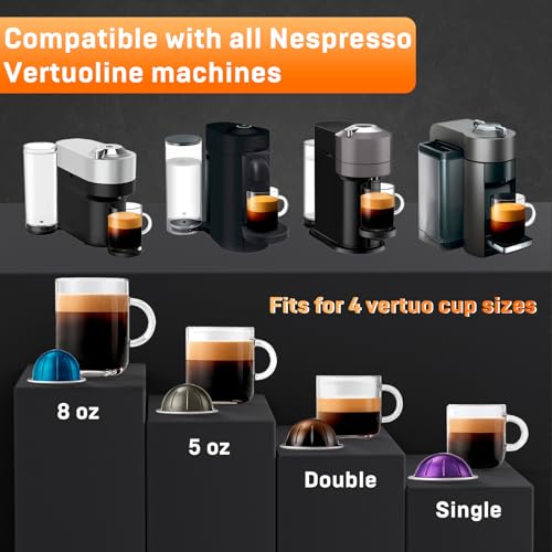 Image of NESSUS Refill Kit for Reusable Nespresso Vertuo Pods, Lid Quick Opener for Original Seal, 50PCS Aluminum Foil Lids, Tamp & Press Refillable Vertuo Capsules Holder and Brush
