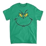 United BLVD Kids Unisex Vacation Smiley Christmas T-Shirt for Youth Holiday Crewneck Short Sleeve Funny Graphic Cute Christmas Tee (XL, Irish Green)