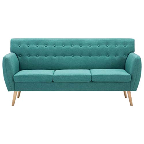 Tidyard 3-Sitzer-Sofa Stoffsofa Polstersofa Loungesofa, Stoffbezug, 172 x 70 x 82 cm, Grün