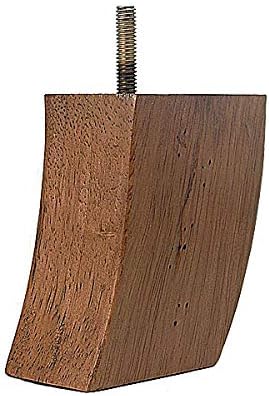 4 Inch Light Oak Finished Wood Sofa Leg, Set of 2