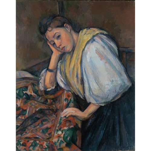 Tableau Cézanne Jeune femme italienne pour créer une ambiance artistique de chambre et bureau