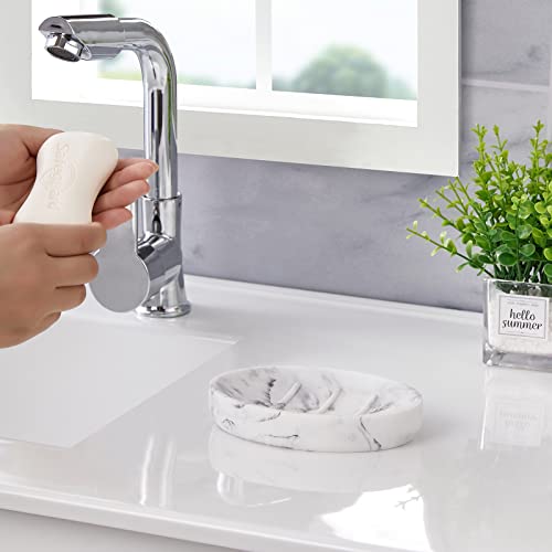 Iniunik Resin Soap Dish, Bar Soap Holder Shower Soap Dishes For Bar Soap, Marble Look Soap Bar Holder Soap Tray Soap Saver For Shower Bathroom Kitchen Sink #TOP2