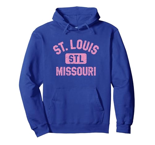 St. Louis STL Pink Print Pullover Hoodie XX-Large