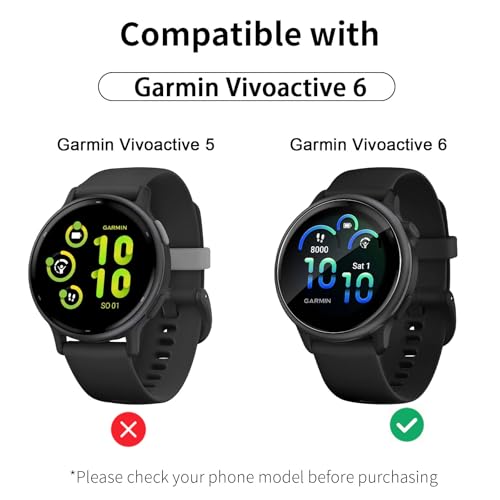 HidWee Displayschutz Kompatibel mit Garmin Vivoactive 6 Schutzfolie, 3 Stück TPU Displayschutzfolie [Nicht-Glas], Blasenfrei, Anti-Staub, Wasserdicht, Sensitive Touch HD Folie