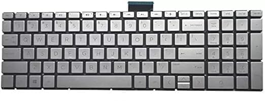 Shiatsu Laptop Keyboard Compatible for Pavilion 15-AB, 15-AK, 15-AU, 15-AW, 15-BC, 15-BK Series, AEX15U00210, SG-80700-XUA, SN6143-US (Silver)-image-44