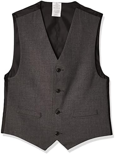 Chaps Boys' Big Formal Suit Vest, Charcoal Heather, X-Small (6/7)