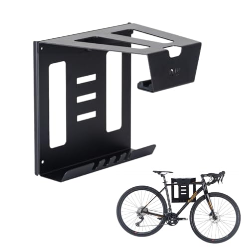 Dragonworks Soporte para bicicletas para montaje en pared, soporte de pared horizontal hasta 35 kg, chapa de acero con protección de goma para marco, resistente barniz al horno, soporte para