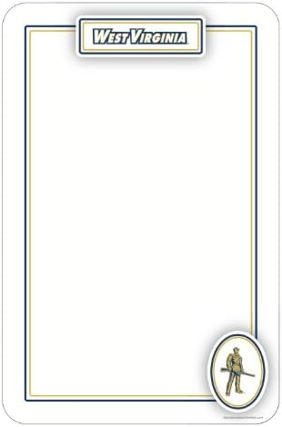 Decomagnet Magnetic Dry Erase Board, West Virginia Mountaineers, 5.75 by 8.75-Inch