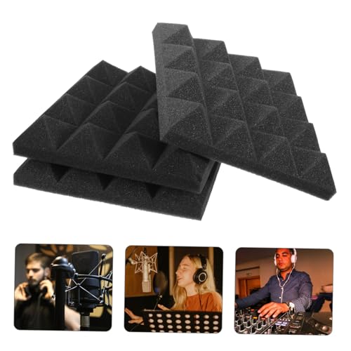 12 paneles acústicos adhesivos para insonorización, 12 piezas para casa y estudio, paneles de alta densidad para aislamiento acústico de paredes en dormitorios y salas de grabación miniatura 5