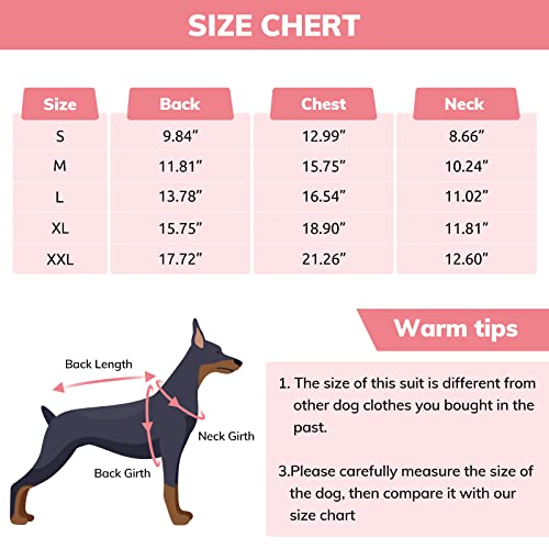 Letsqk Winter Dog Coats, Dog Apparel For Cold Weather, Waterproof And Comfortable Dog Pet Clothing, Red, M #TOP2