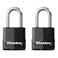 MASTER LOCK Cadenas Haute Sécurité [A Clé] [Acier Laminé] [Extérieur] [Anse M] M1EURDLF - Idéal pour les remises, les garages, les clôtures et les portails