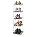 JFF Zapatero, Organizador Vertical De Almacenamiento De Zapatos De 5 Niveles, Estante De Metal para Zapatero, Torre Vertical para Zapatos, Nivel Ajustable para Entrada, Pasillo,Blanco