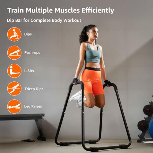 amazon basics Store Amazon Basics Fitness Dip Bar, Black - Image 6