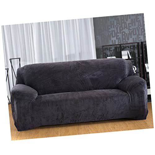 Housse de canapé extensible 3 places gris protection élastique - 6
