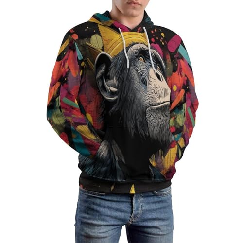 Sweat à capuche graffiti animalier pull idéal pour vos sorties urbaines
