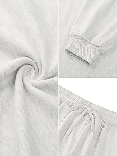 Image of MEROKEETY Women's 2023 Fall Oversized Batwing Sleeve Lounge Sets Casual Top and Shorts 2 Piece Outfits Sweatsuit