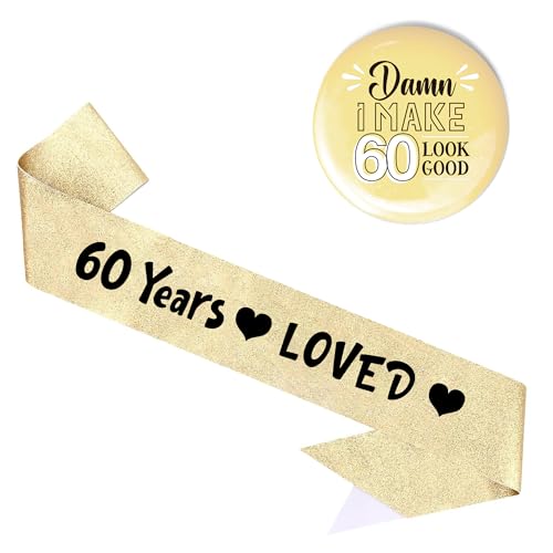60th Birthday Decorations Sash Supplies - Including...