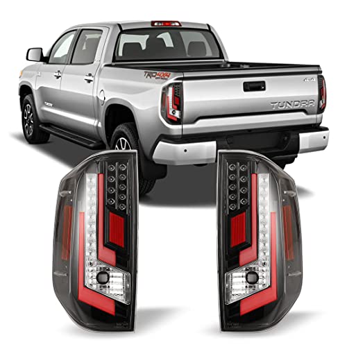 Winjet LED Tail lights Renegade Series Compatible with [2014-2021 Toyota Tundra] LED Tail Light Tail Lamps Red Tube Light Bar 1Pair