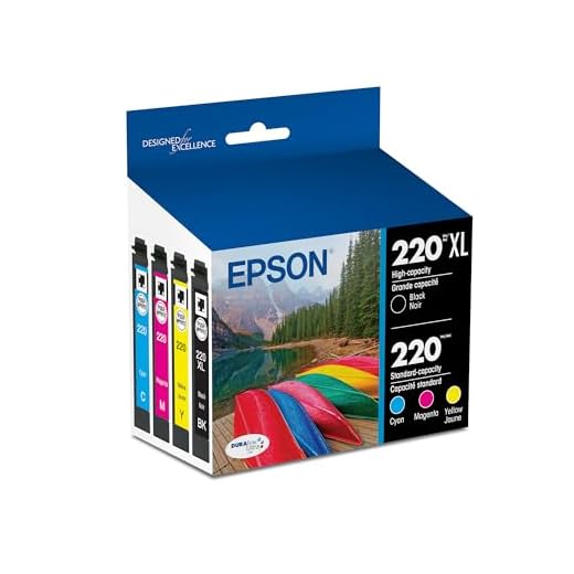 EPSON T220 DURABrite Ultra -Ink High Capacity Black & Standard Color -Cartridge Combo Pack (T220XL-BCS) for select Epson Expression and WorkForce Printers