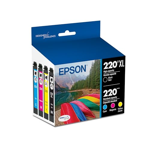 EPSON 220 DURABrite Ultra Ink High Capacity Black & Standard Color...