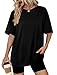 Short Sleeve Shirts for Women Plus Size Women Blouses Loose Fit T Shirts Athlectic Tops Maternity Clothes Spring Fashion 2025 2XL