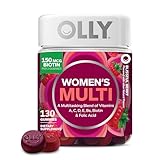 OLLY Women's Multivitamin Gummy, Women's Overall Wellness,* Vitamins A, C, D, E, Biotin, Folic Acid, Adult Chewable Supplement, Berry Flavored, 65 Day Supply - 130 Count