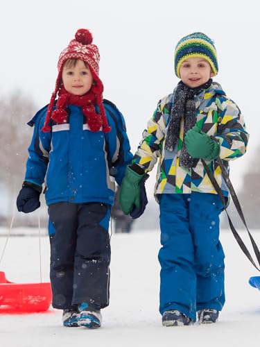 6 Pairs Waterproof Gloves Kids Winter Snow Mittens Windproof Ski Gloves for Weather Children Outdoor Activities2