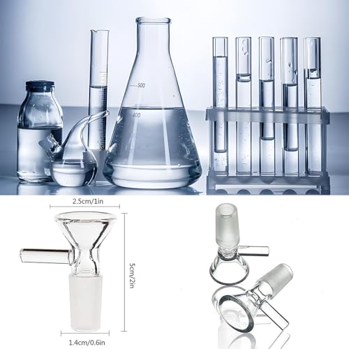 image for DBMWYY 6 Pack Glass Funnels - 14mm - Ideal for Labs, Homes & Kitchens 