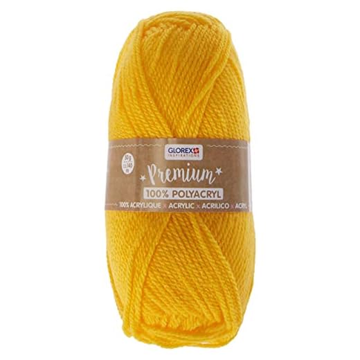 Laine Glorex 5 1001 00 de qualité supérieure - 100% acrylique - Facile à utiliser - Polyvalente - Chaude, douce, ne gratte pas - 50 g - Environ 140 m